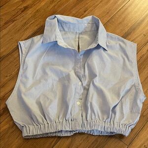 Blue Striped Women's Sleeveless Top